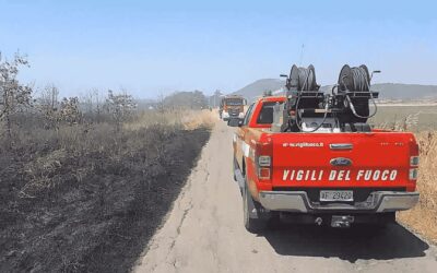 Incendio a Casalecci: fiamme vicino alle abitazioni e a un deposito di idrocarburi